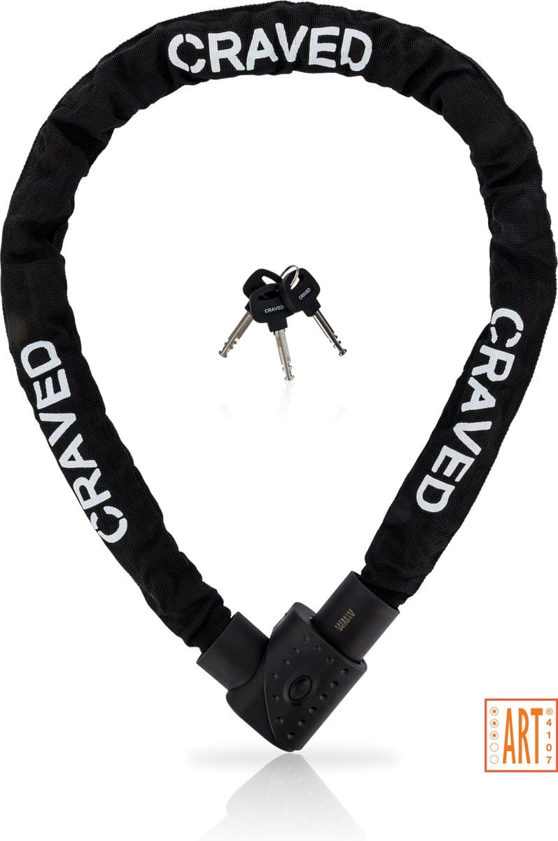 Craved ART3 Kettingslot Iron - 130cm - 3 sleutels - Gehard staal