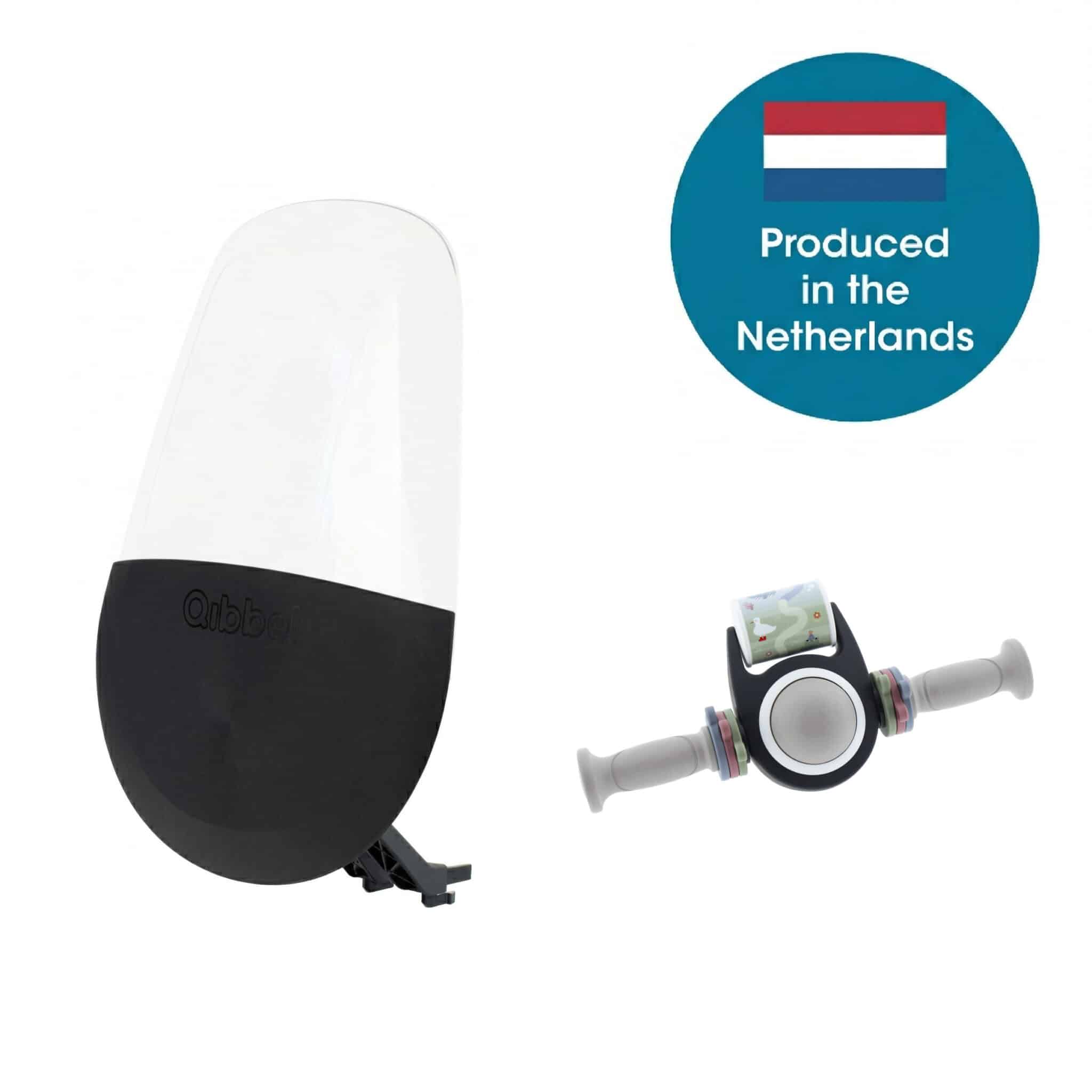 Qibbel Air Windscherm + Toybar Pebble Grijs
