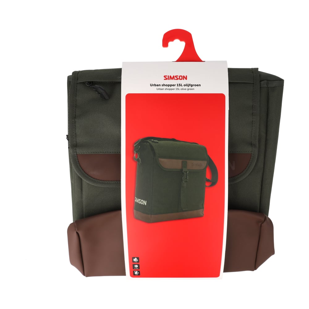 Simson Enkele Fietstas Urban Olijfgroen 15 Liter