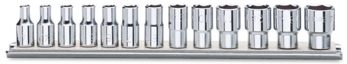 Beta Dopsleutelset Zeskant 13-delig 1/4 Aansluiting 4-14mm
