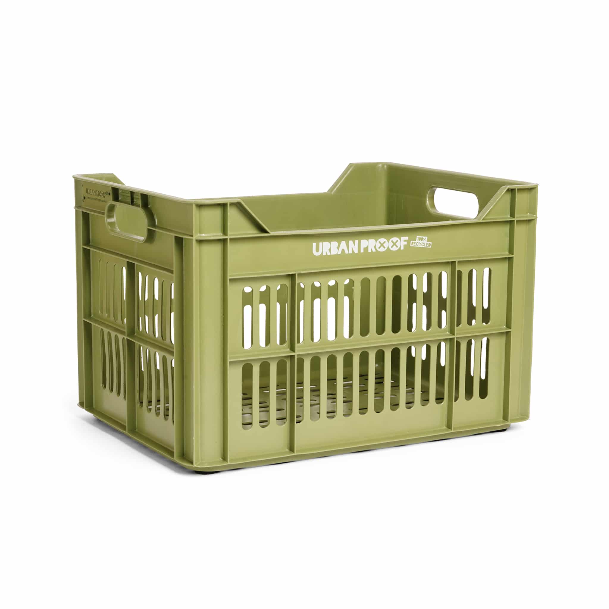 Urban Proof Fietskrat 30L Olijfgroen Gerecycled 40x30x25cm