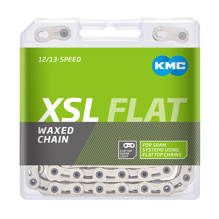 KMC Ketting X Flattop SL SRAM 126 Schakels Waxed Zilver