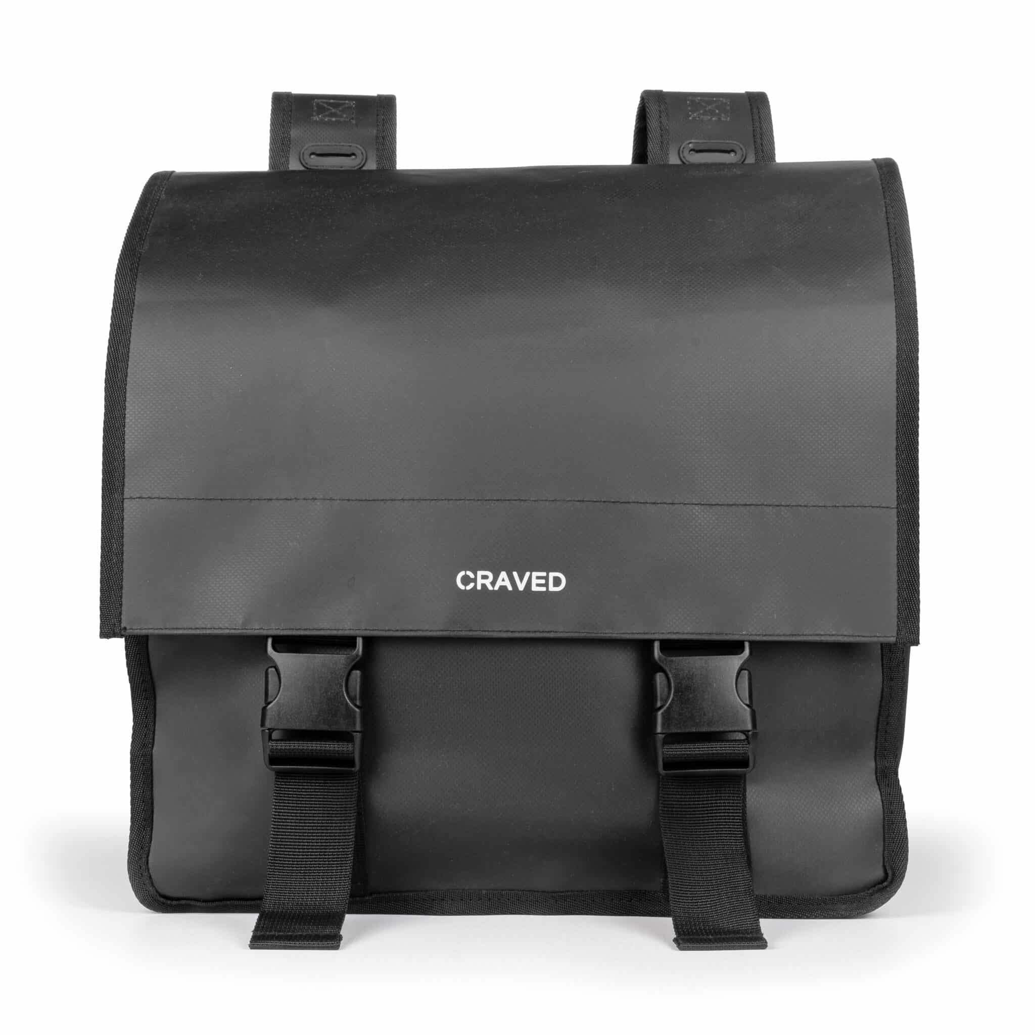 Craved Dubbele Fietstas Flow – Zwart – 38 Liter