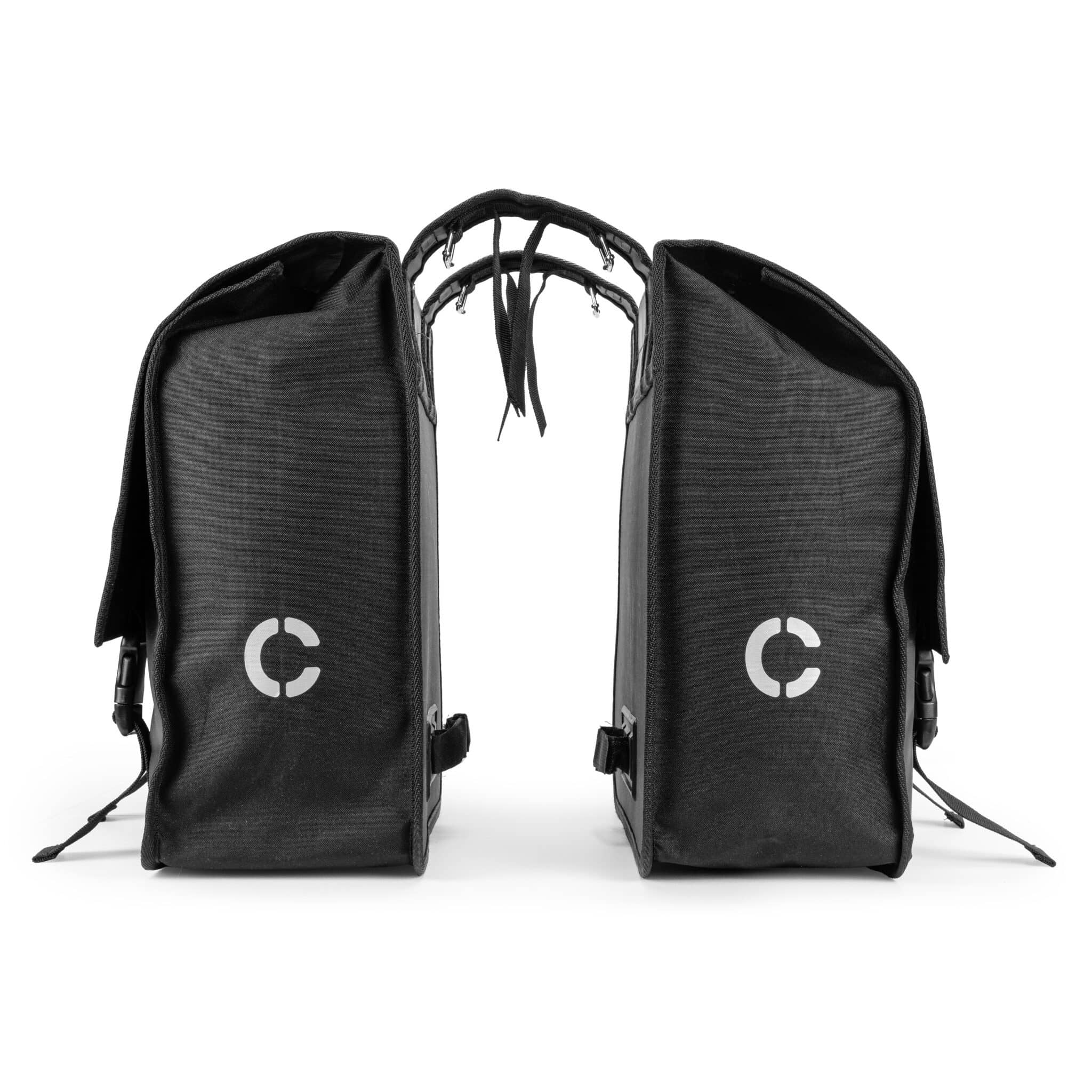 Craved Dubbele Fietstas Flow – Zwart – 38 Liter