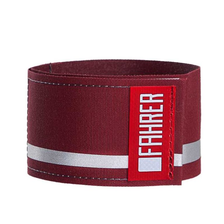 FAHRER Broekklem Band Reflecterend Bordeaux Rood