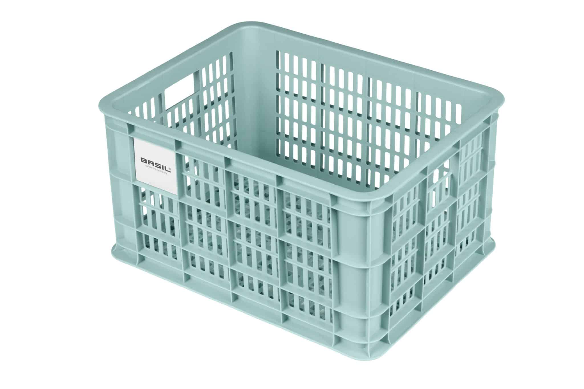 Basil Fietskrat S Silver Blauw 17.5L Gerecycled 40x20cm