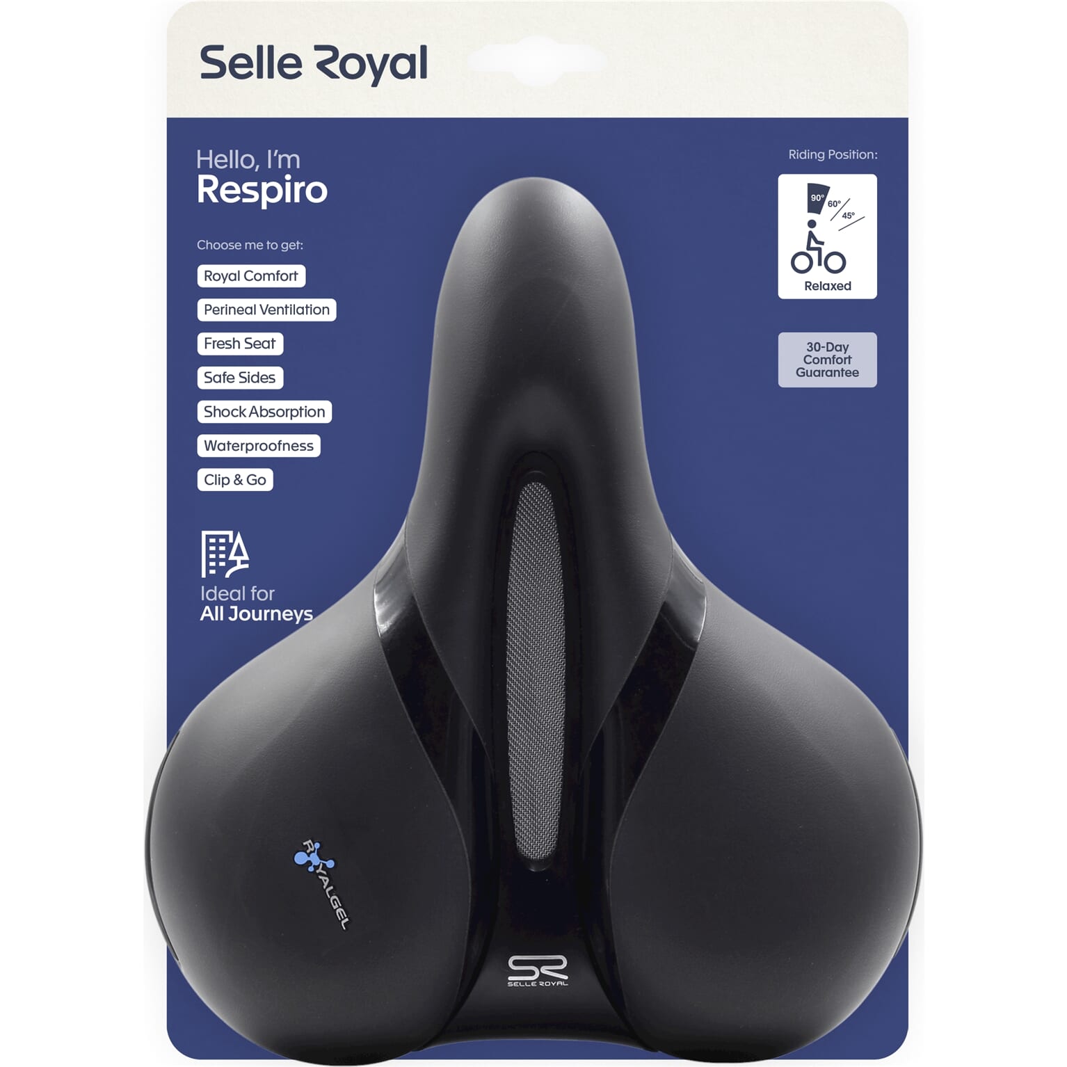 Selle Royal Zadel Respiro Relaxed 5132 Zwart