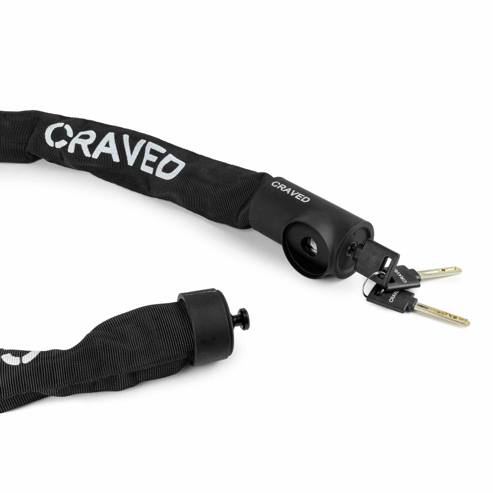 Craved Kettingslot Steel ART2 - 110cm - 3 sleutels