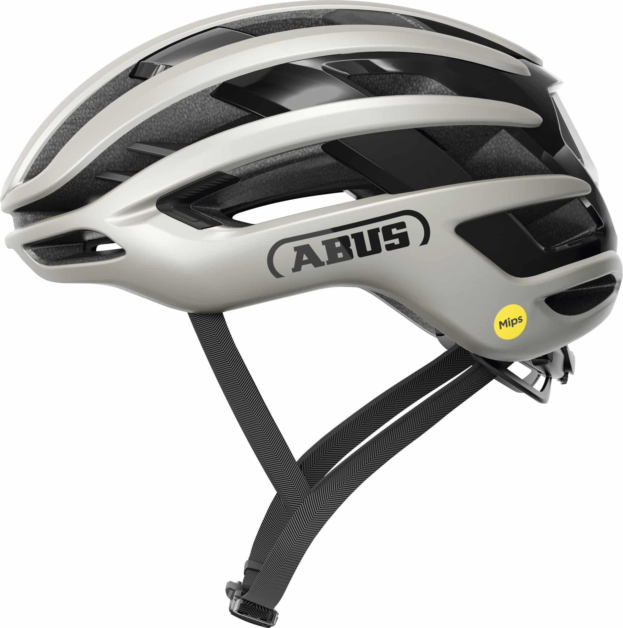 Abus Fietshelm AirBreaker 2.0 MIPS Lunar Zilver Maat L 57-61cm