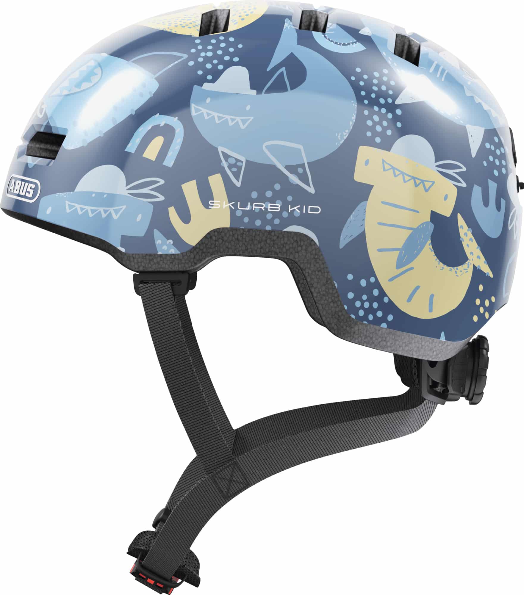Abus Kinderhelm Skurb Kid Blue Sharks Blauw Maat M 50-55cm