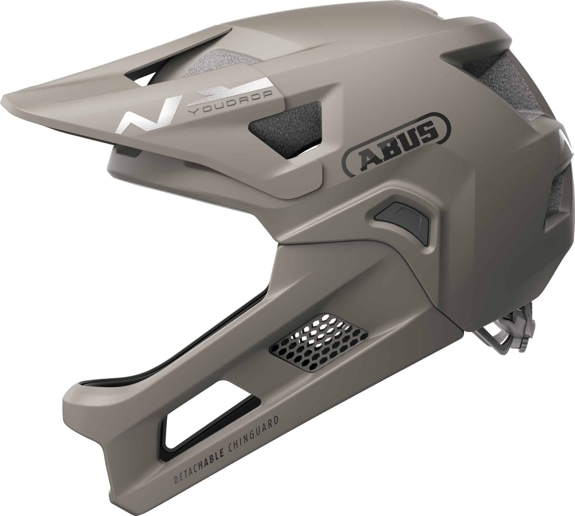 Abus Kinder MTB Helm YouDrop FF Dust Grijs Maat S 48-55cm