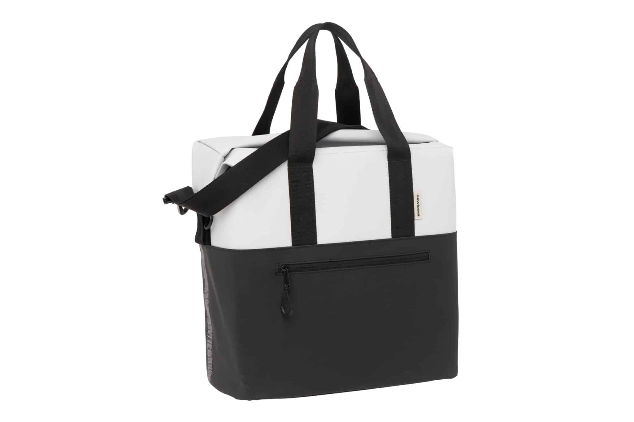 New Looxs Fietstas Enkel Nyborg Shopper Lichtgrijs/Zwart 26L