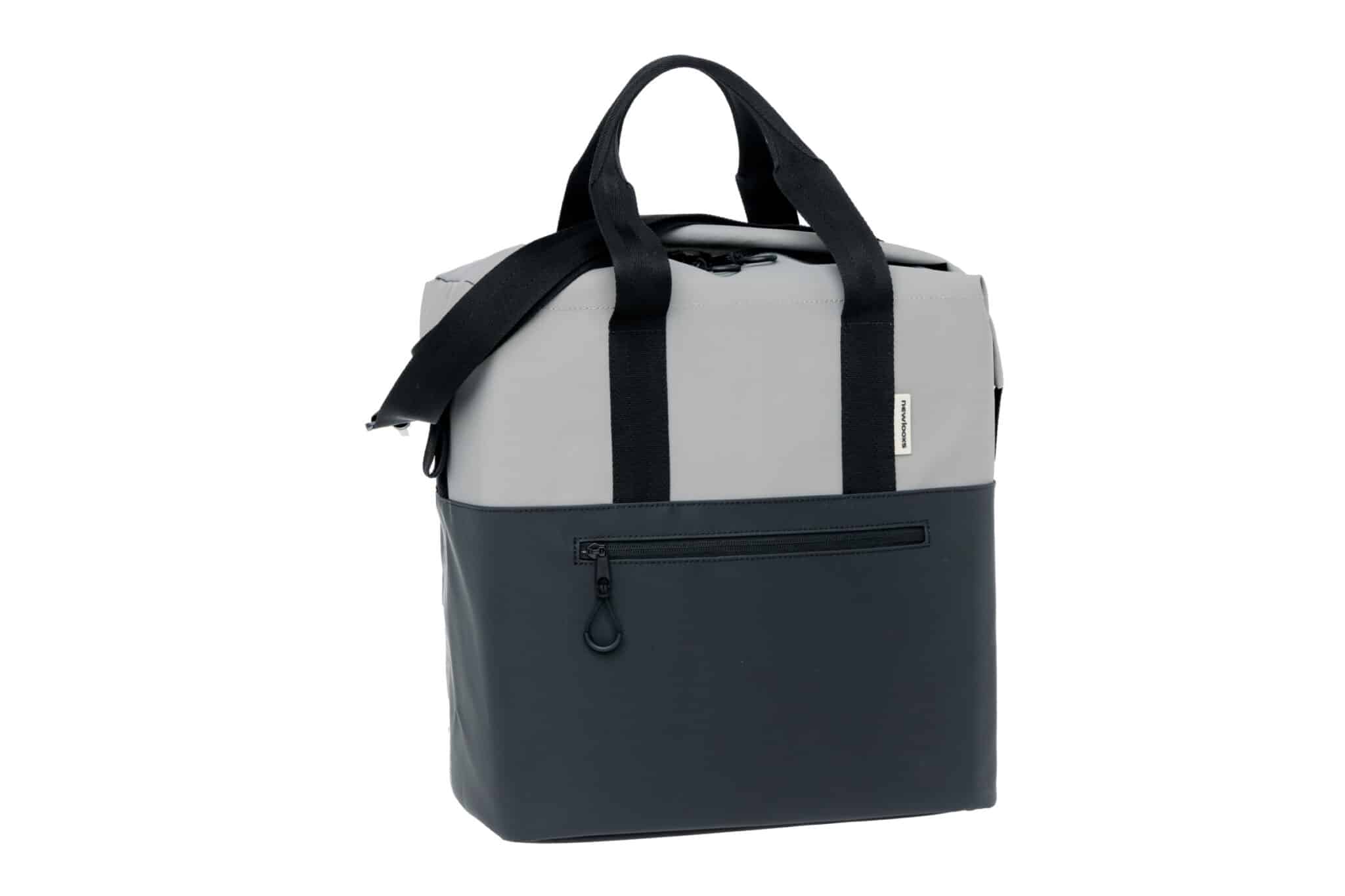 New Looxs Fietstas Enkel Nyborg Shopper Grijs/Zwart 26L