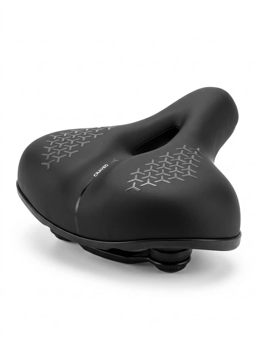 Craved Fietszadel Comfort Zwart Unisex Inclusief Zadelstrop