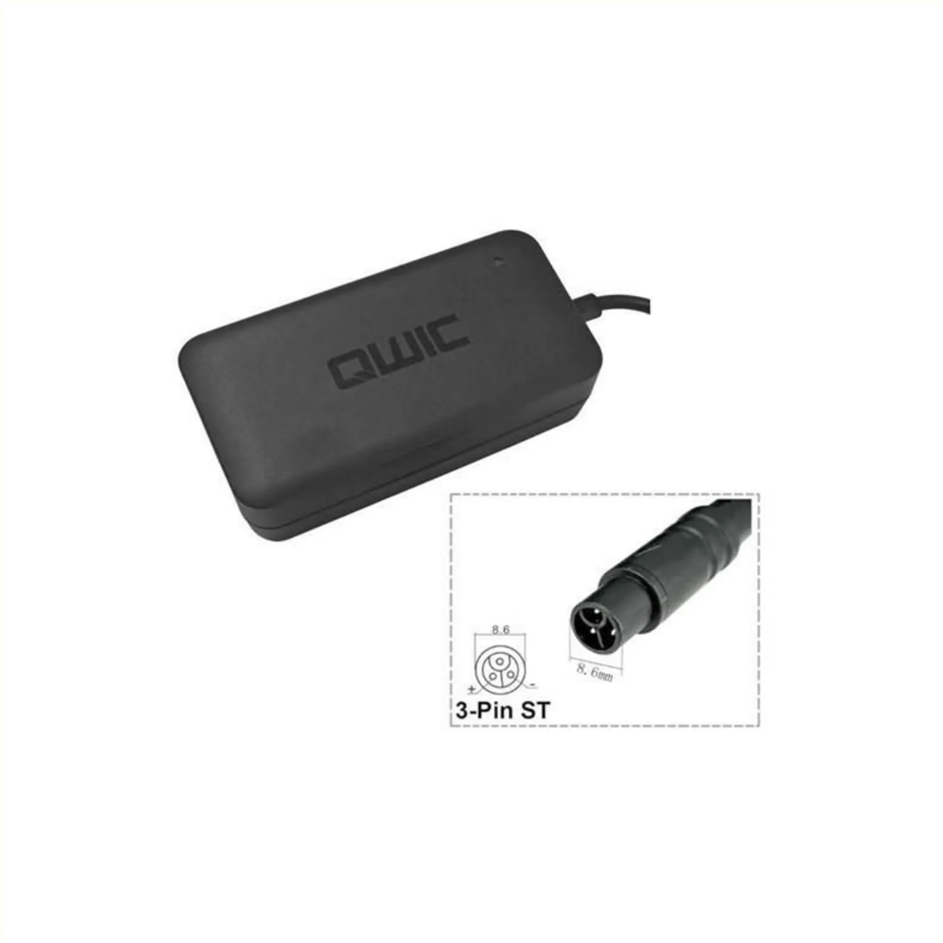 Qwic 36V 2A Acculader - 3-pins aansluiting