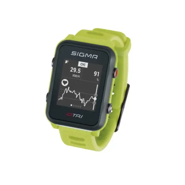 Sigma iD.TRI GPS Sporthorloge + Sensorset Neon Groen