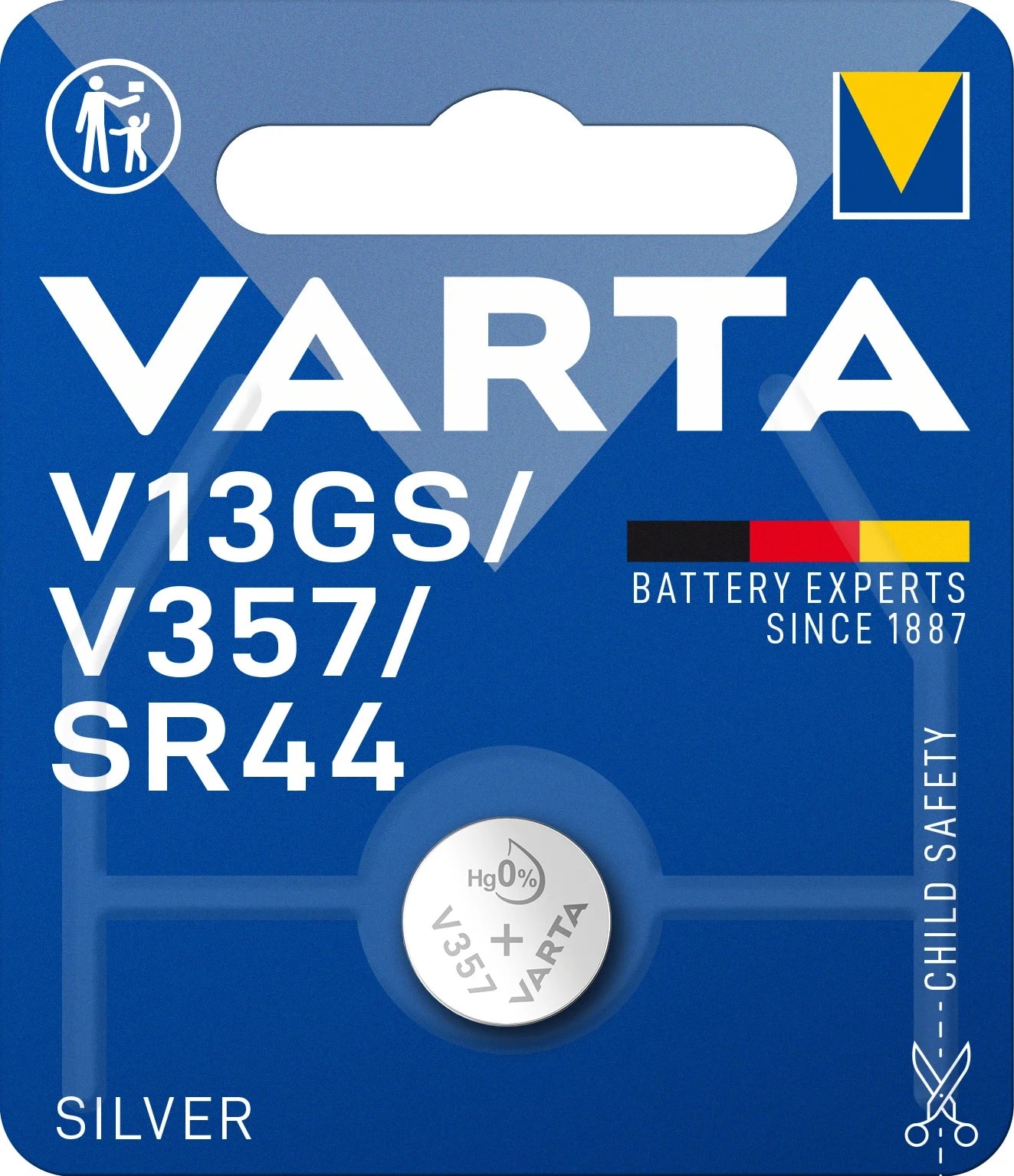 Varta Batterij V13GS/V357/SR44 Zilver 1,5V